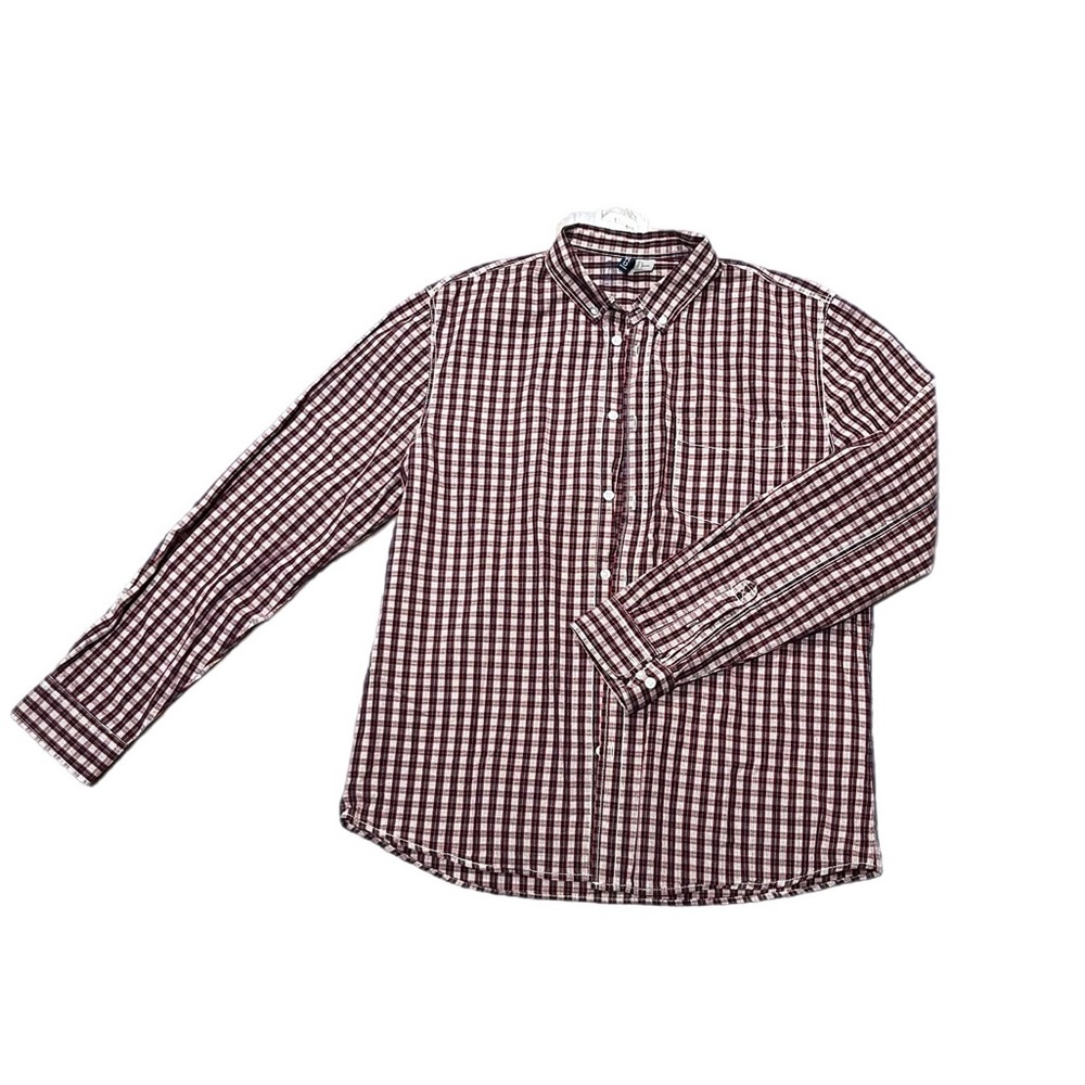 H&M Divided Long Sleeve Button Down Mens Shirt
